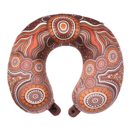 Korjo Memory Foam Indigenous Pillow - Guiding Our Way (brown)