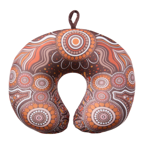 Korjo Squinchy Indigenous Pillow - Guiding Our Way (Brown)